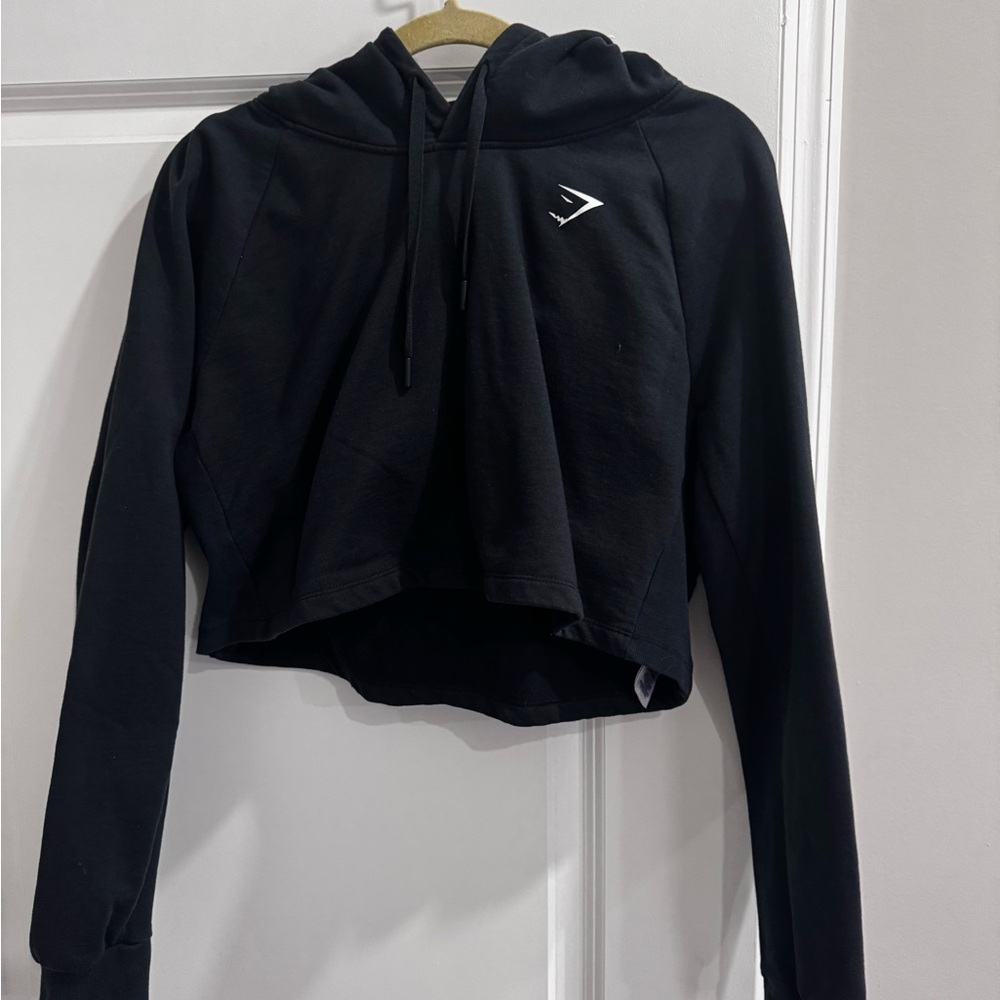 Gymshark Black Cropped Hoodie